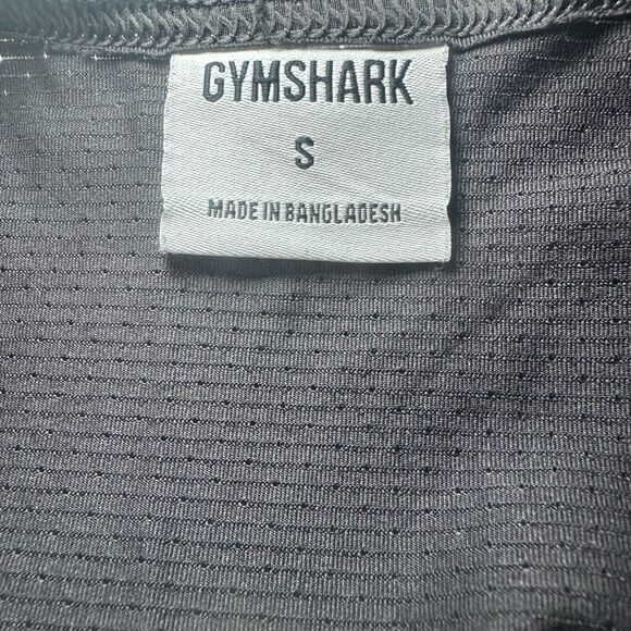 Gymshark Sleeveless Mesh Logo Tank Top Men's Small Grey Workout Athleisure Wear - Picture 3 of 3